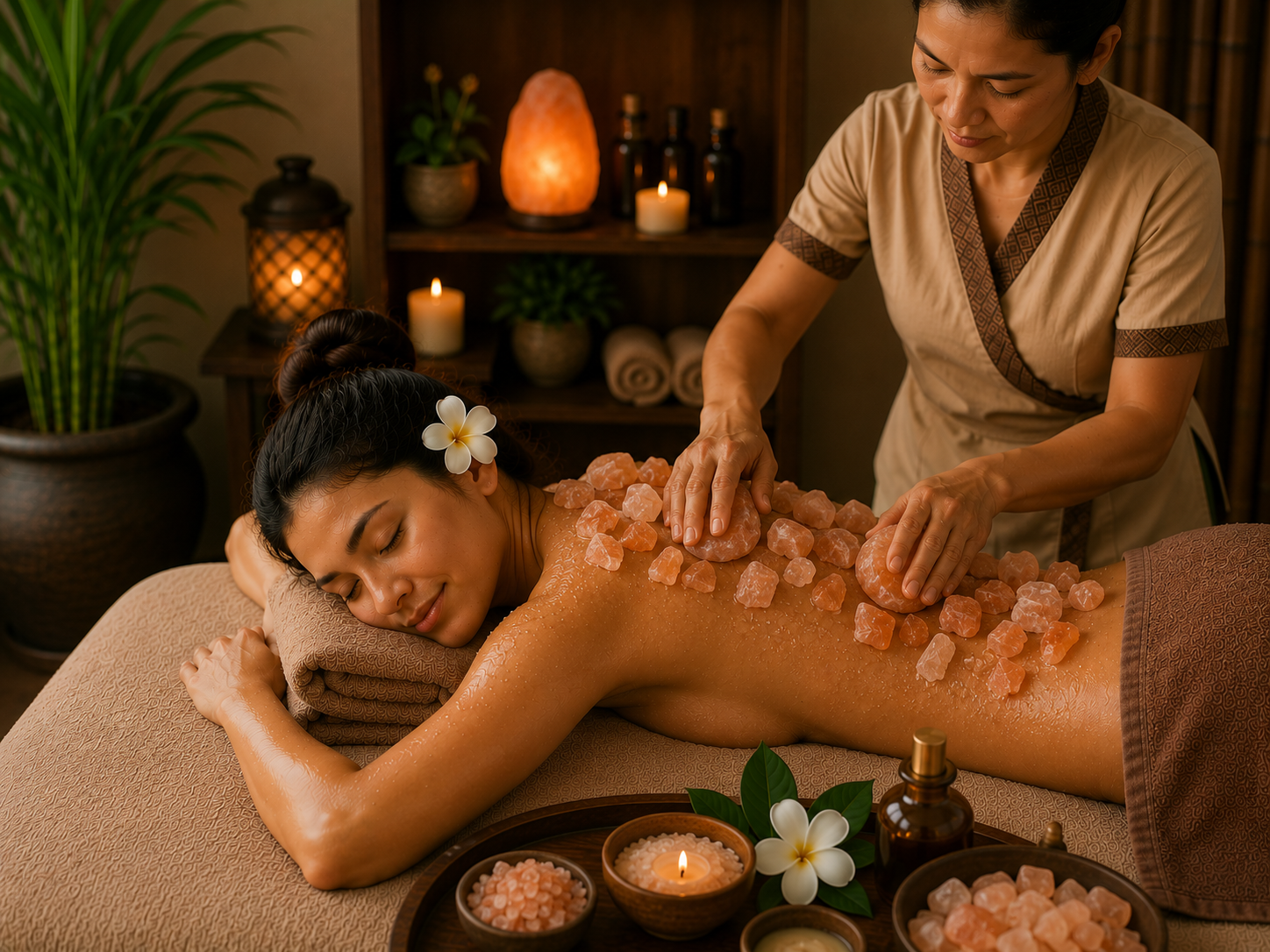 Salzkristallmassage